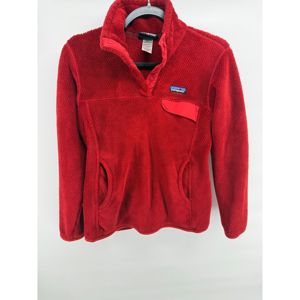 Patagonia Re-Tool Snap-T Fleece Pullover Red Polartec Womens Medium 25442 FA14